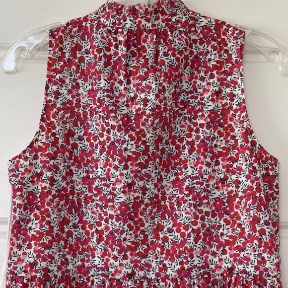 J. Crew Red Floral Sleeveless Dress - Picture 6 of 9
